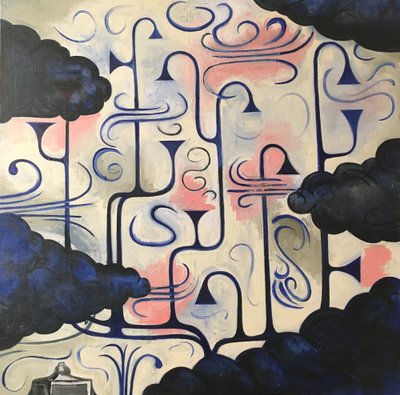 Cisgenia, Oil on canvas, 48 x 48 inches, 2017