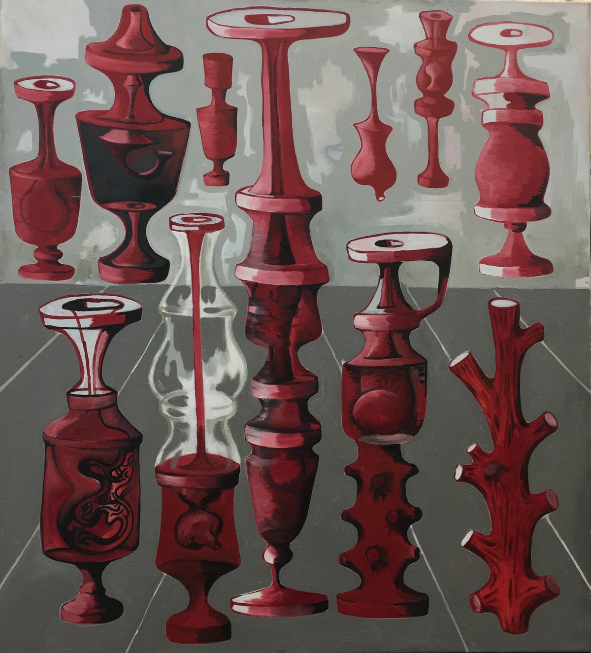 Collection, Oil on canvas, 34 x 38 inches, 2017