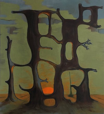 Anthropocene, Oil on canvas, 34 x 38 inches, 2017