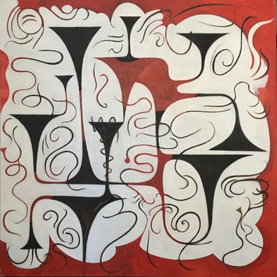 Tornado Alley, Oil on canvas, 48 x 48 inches, 2017