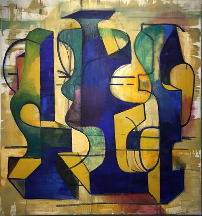 Still Life, Oil on canvas, 34 x 38 inches, 2017