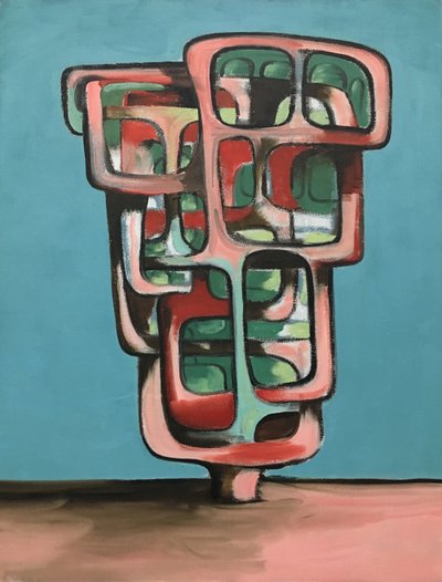 Tree, Oil on canvas, 28 x 38 inches, 2017