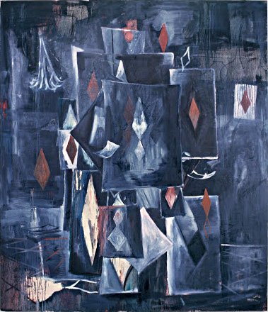 Motley, Oil on canvas, 68 x 54 inches, 1984