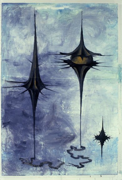 Castles, Oil on canvas, 48 x 24 inches, 1986