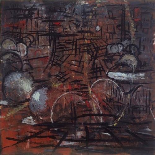 Ramona in the City, Oil on canvas, 52 x 48 inches, 1983