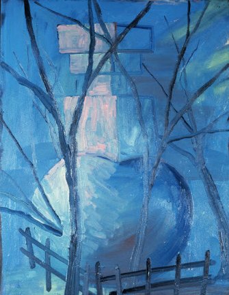 Landscape, Oil on board, 32 x 24 inches, 1982
