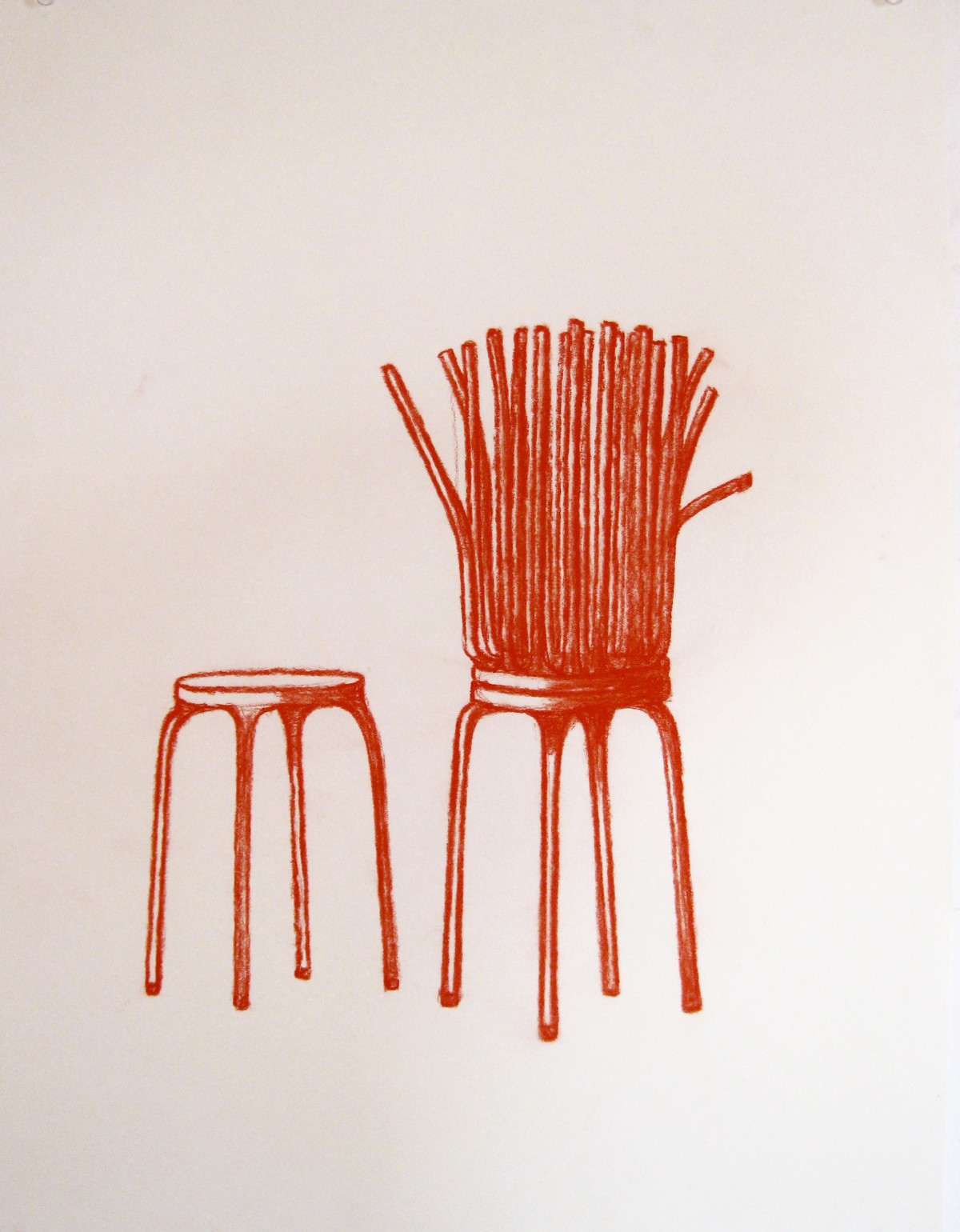 Diatribe, Conté on paper, 36 x 24 inches, 2010