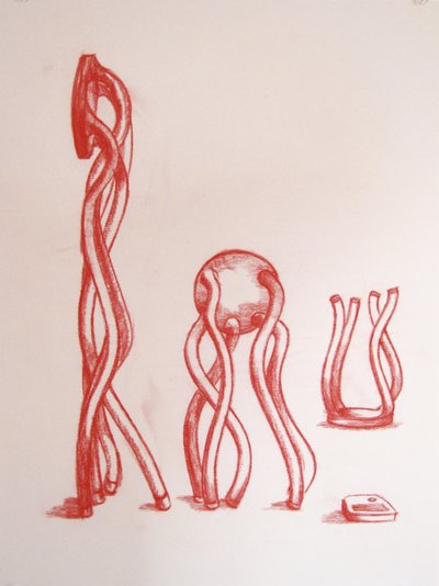 Evolution, Conté on paper, 36 x 24 inches, 2010