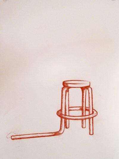 Small Gestures, Conté on paper, 36 x 24 inches, 2010