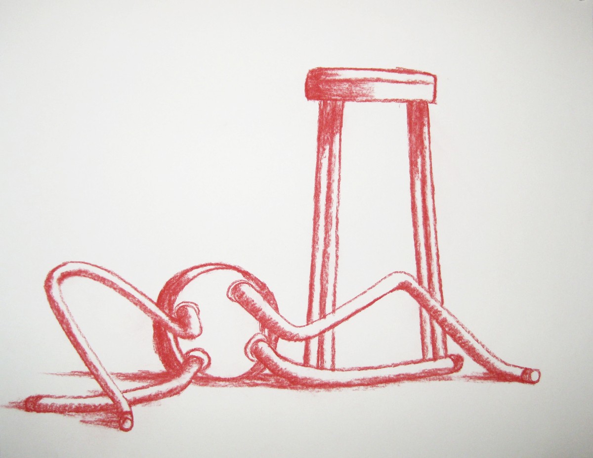 Domination, Conté on paper, 24 x 36 inches, 2010