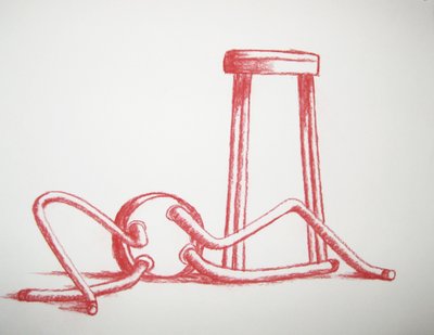 Domination, Conté on paper, 24 x 36 inches, 2010