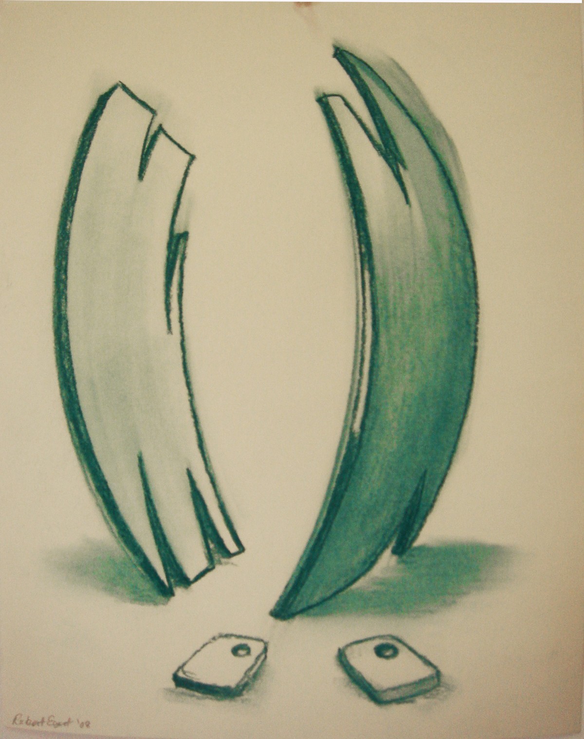 Shells, Conté on paper, 12 x 9 inches, 2010
