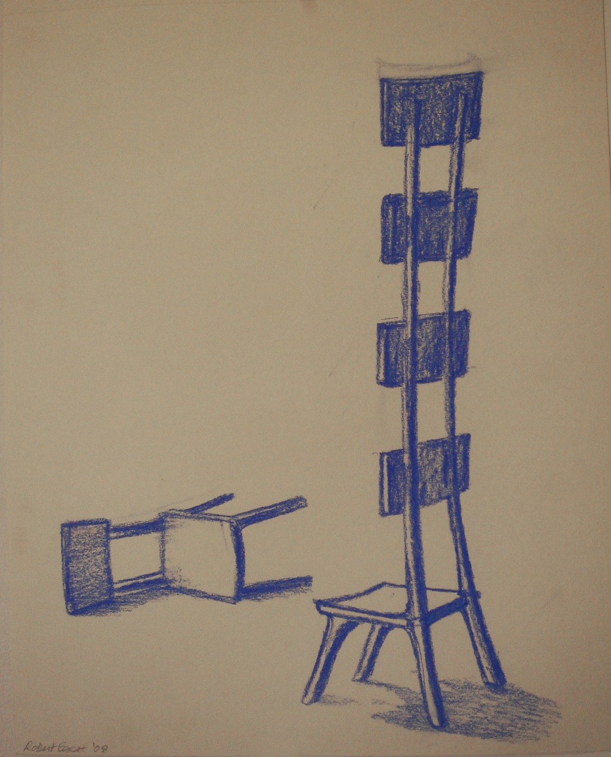 Bully, Conté on paper, 12 x 9 inches, 2010