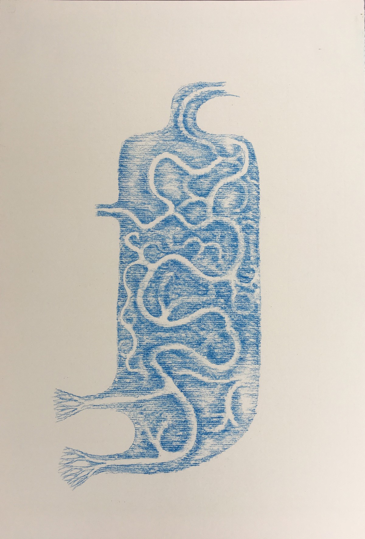 Untitled, Chalk on printmaking paper, 17 x 12 inches, 2010-2011