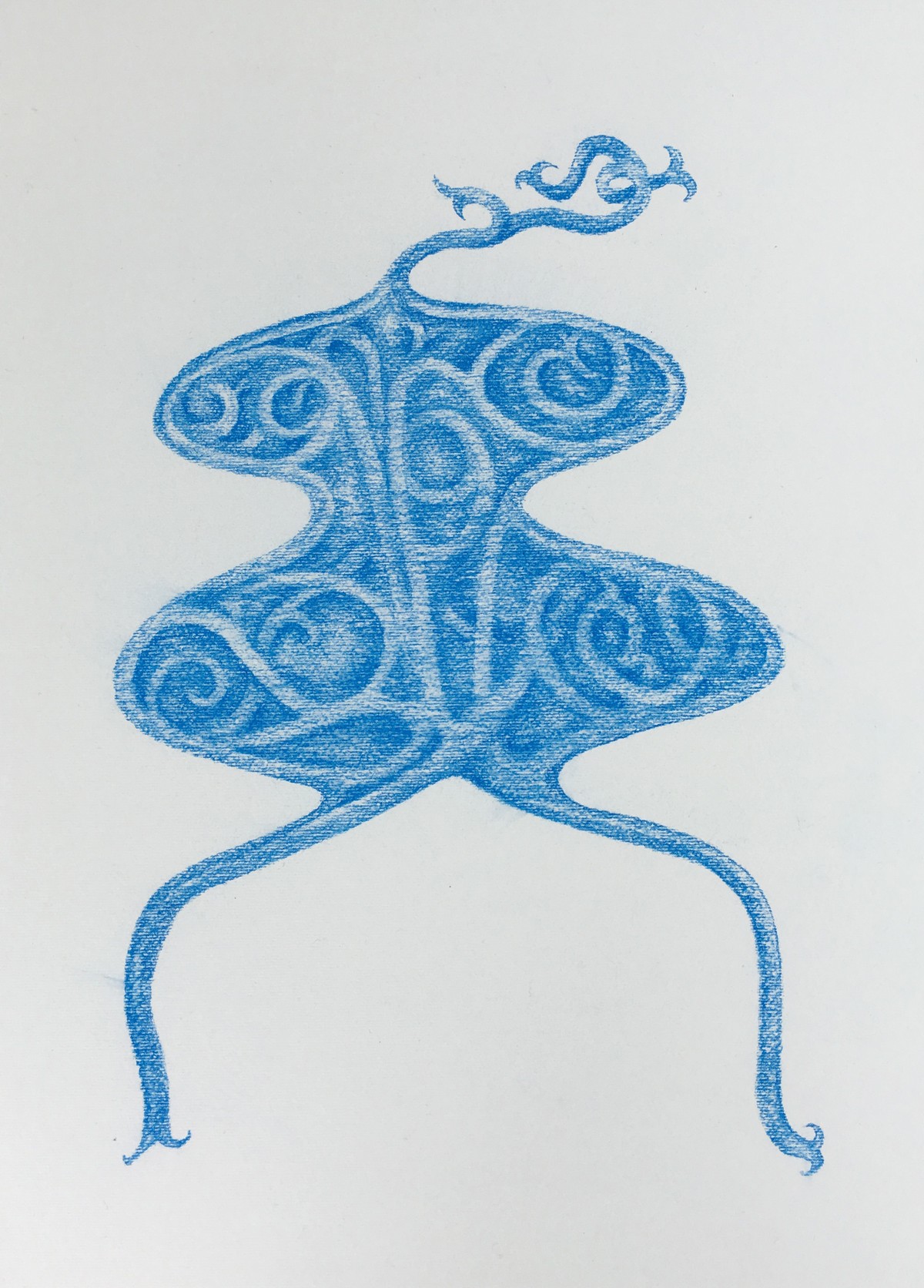 Grotesque, Chalk on printmaking paper, 12 x 9 inches, 2010-2011