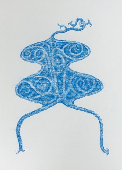 Grotesque, Chalk on printmaking paper, 12 x 9 inches, 2010-2011
