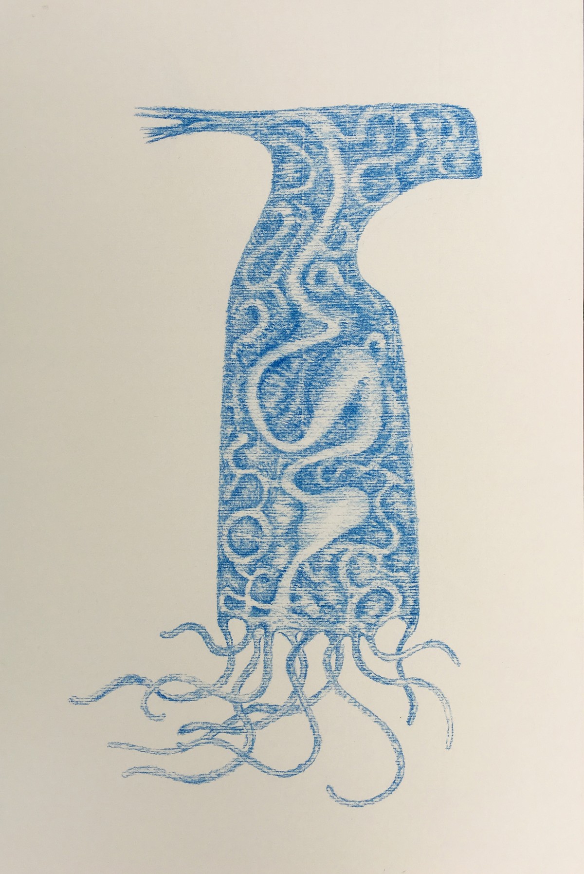 Sigil, Chalk on printmaking paper, 17 x 12 inches, 2012