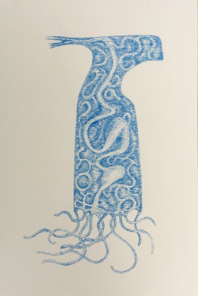 Sigil, Chalk on printmaking paper, 17 x 12 inches, 2012