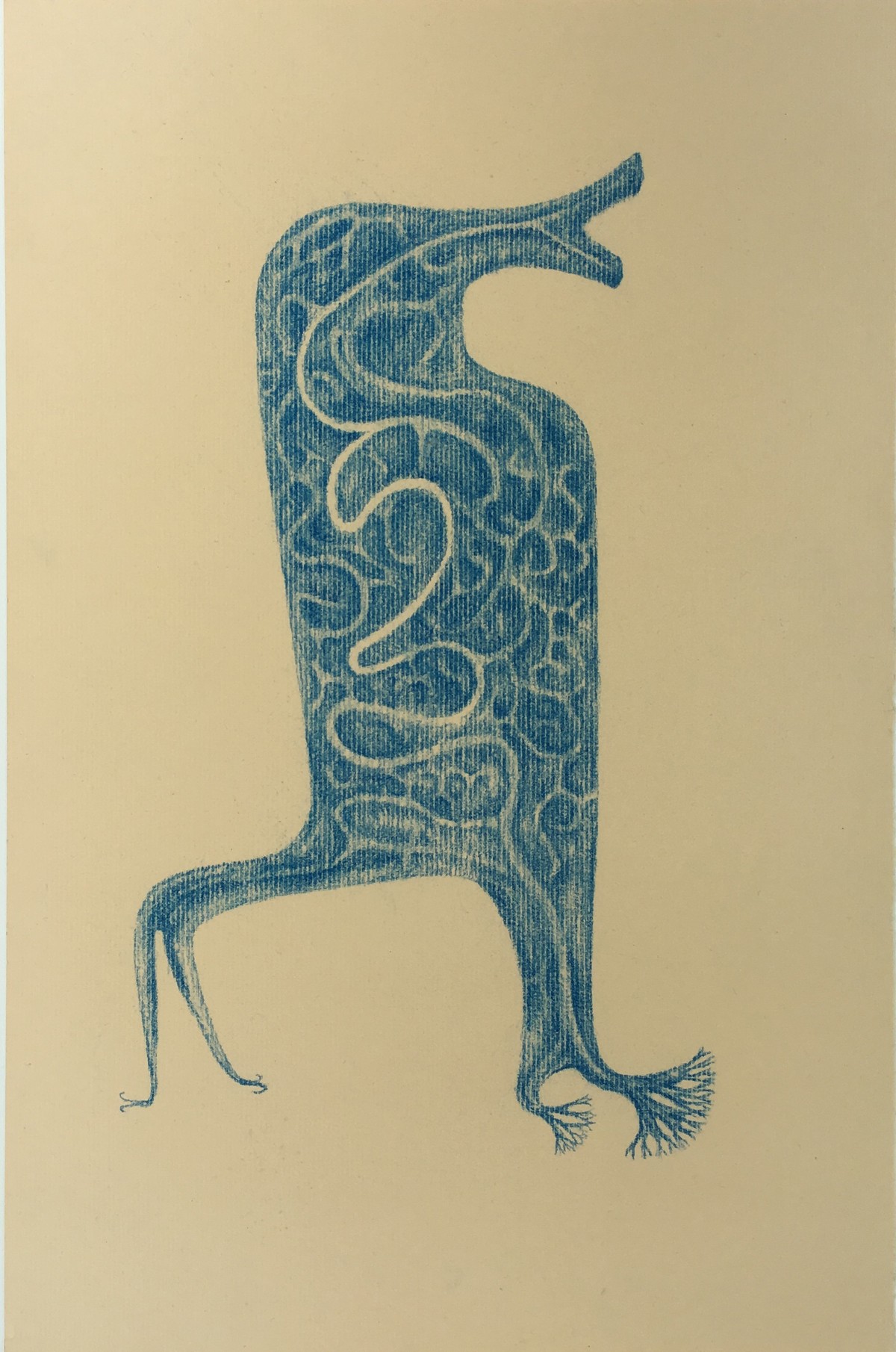 Amalgam, Chalk on printmaking paper, 17 x 12 inches, 2012