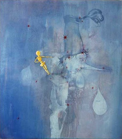 Constellation Pinocchio, Oil on canvas, 60 x 52 inches, 1990
