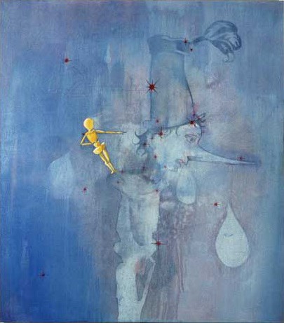 Constellation Pinocchio, Oil on canvas, 60 x 52 inches, 1990