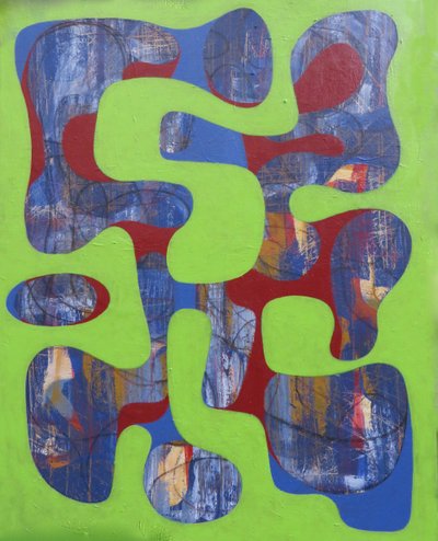 26 Subjects, Acrylic on canvas, 38 x 42 inches, 2014