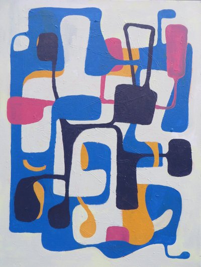 Palindromic Repetitions, Acrylic on canvas, 24 x 30 inches, 2014
