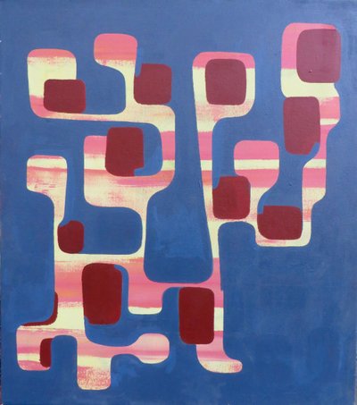 Working Session, Acrylic on canvas, 30 x 34 inches, 2014