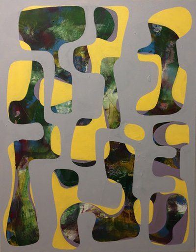 Untitled (3), Acrylic on canvas, 36 x 48 inches, 2015