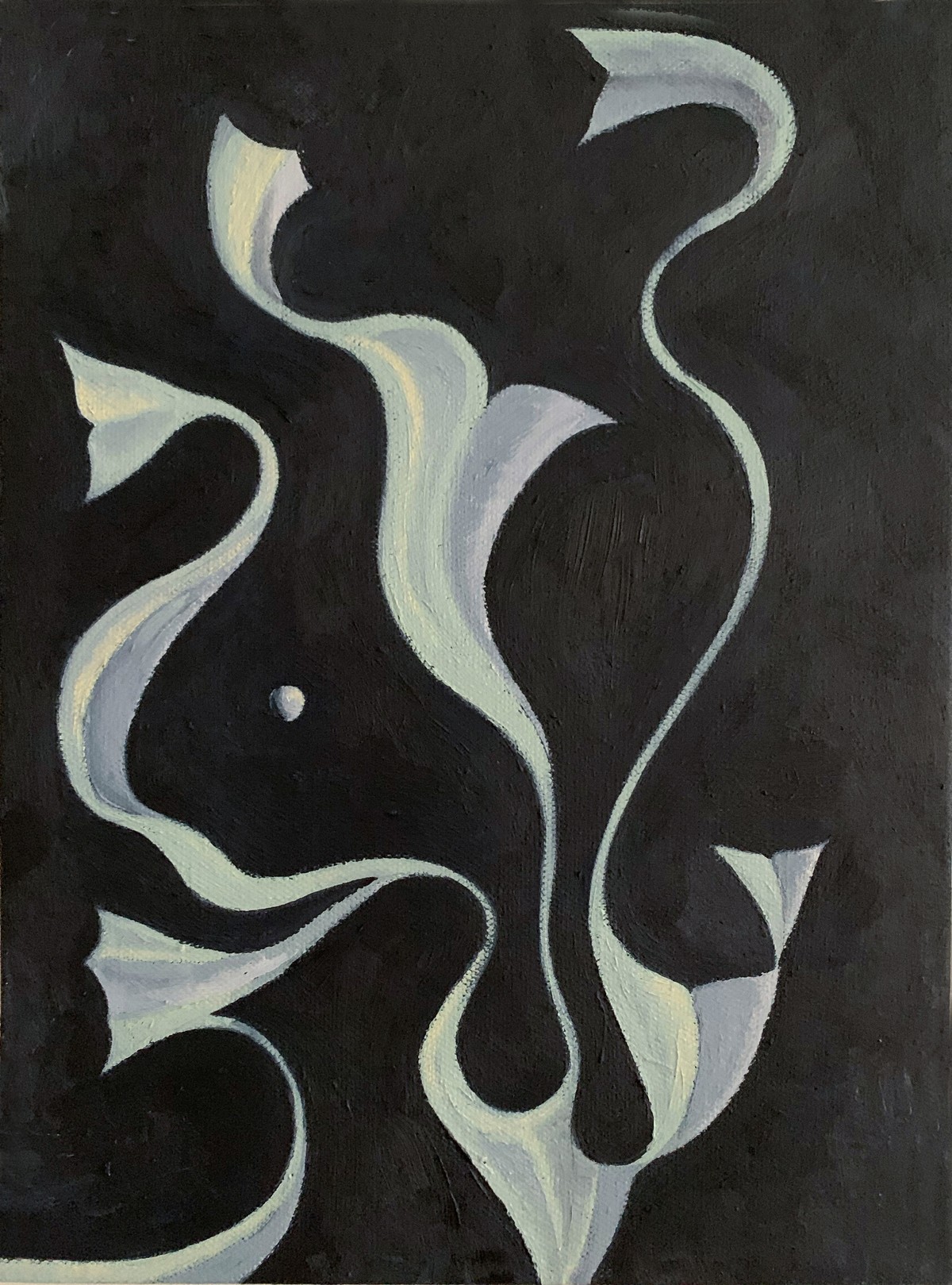 Moonlight, Oil on board, 12 x 9 inches, 2022