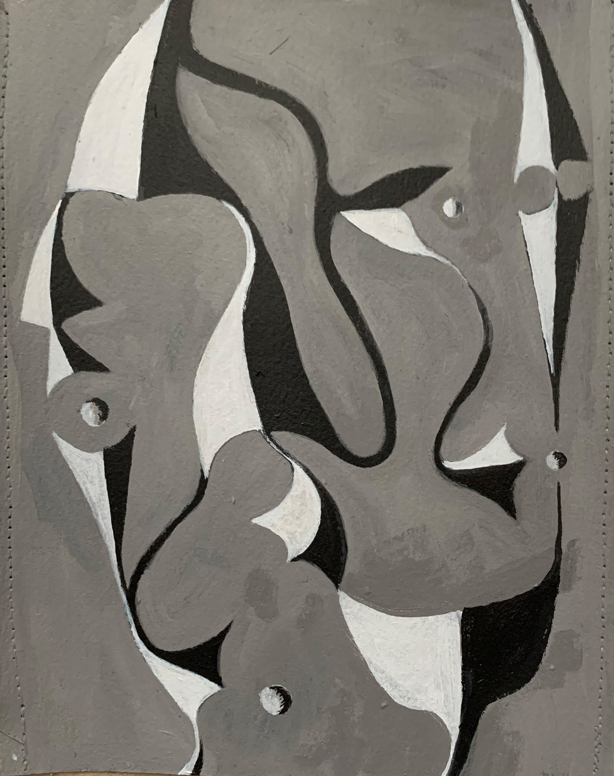 Untitled, Acrylic on paper, 12 x 9 inches, 2023