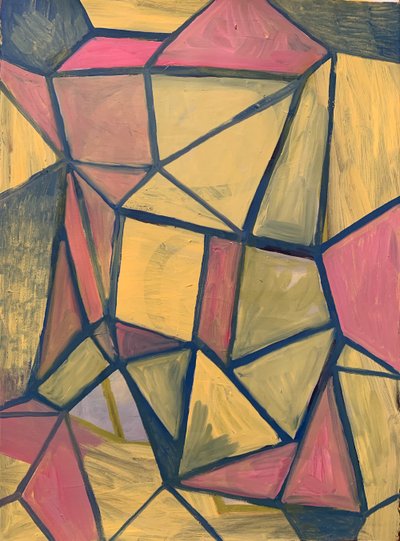 Broken Promise, Oil and shellac on printmaking paper, 34 x 24 inches, 2019