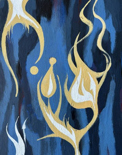 Inversion of Things, Acrylic on board, 9 x 12 inches
