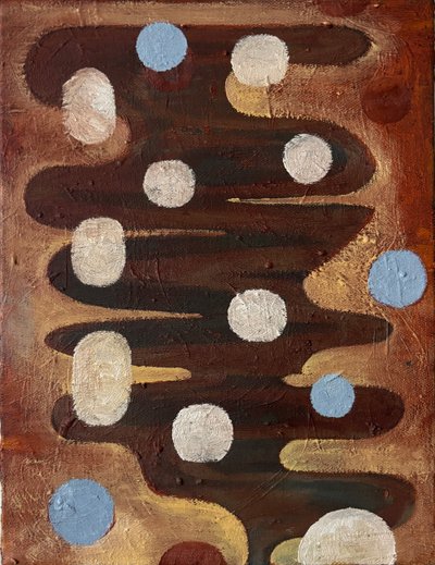 Dust, Oil on board, 9 x 12 inches